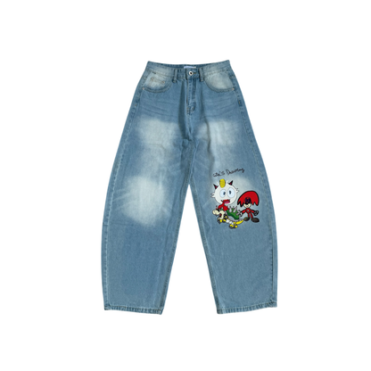 Cata’s Drawing Gang Unisex Baggie Jean