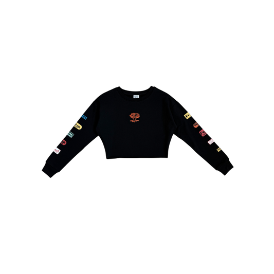 FEJAH LOGOS WOMENS L/S CROP Frech Terry