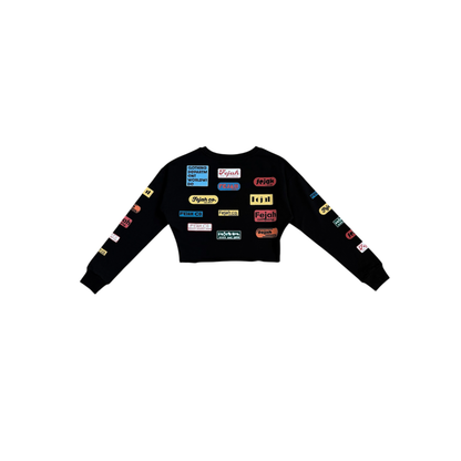 FEJAH LOGOS WOMENS L/S CROP Frech Terry